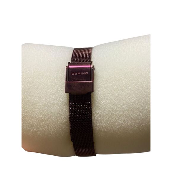 Bering Womens Purple Stainless Steel Bracelet Watch 14631-969 NWOT - Picture 3 of 6